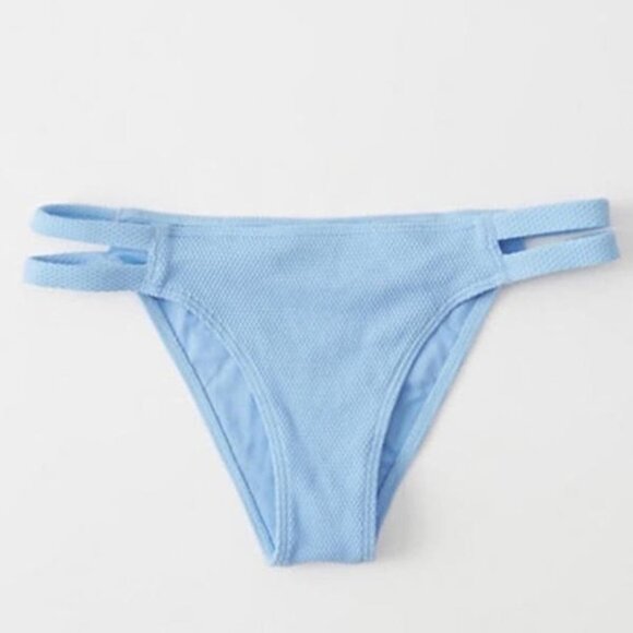 NWT ABERCROMBIE & FITCH Strappy Textured Cheeky Bikini Bottom Sz Large - Picture 2 of 8